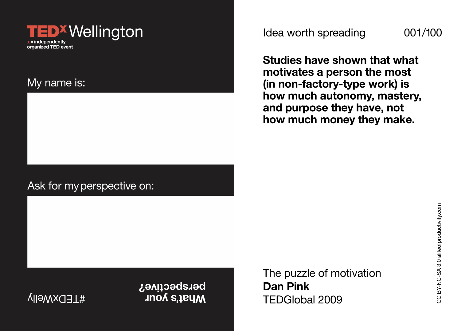 TEDxWelly 2017 lanyards