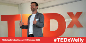 Alex Hannant speaking at TEDxWellington Salon #3