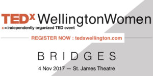 TEDxWellingtonWomen announcement logo register now