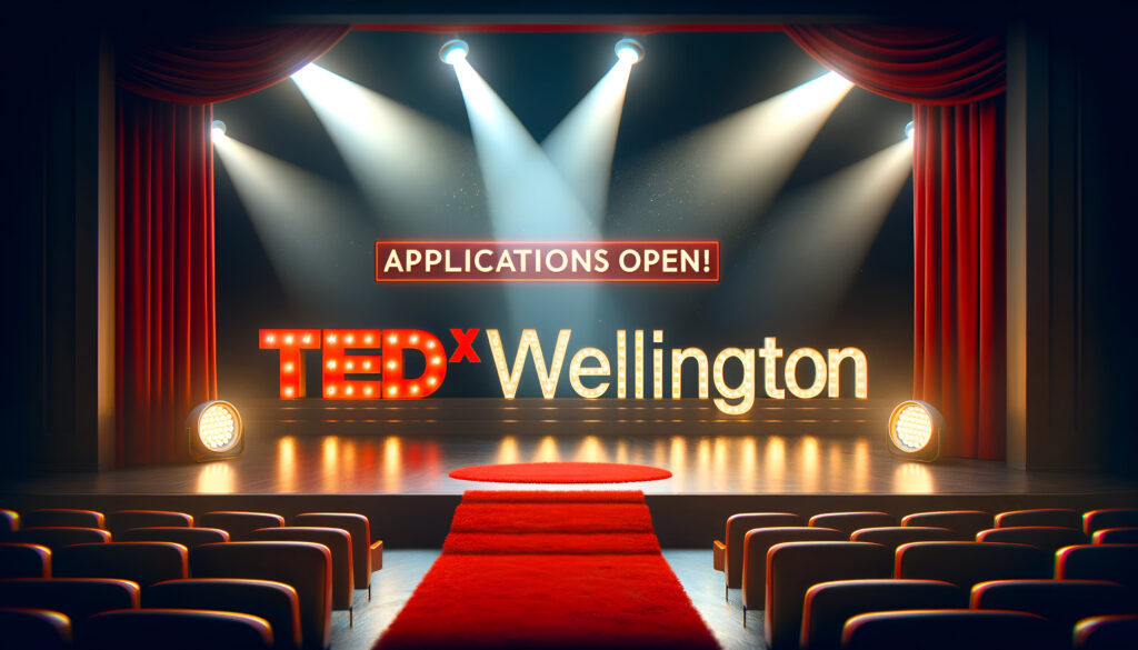 TEDxWellington stage graphic